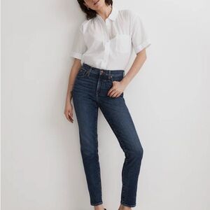 Madewell Women's Straight Leg Jeans - Dark Blue
